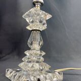 Baccarat style Art Deco crystal lamp base