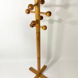Vintage coat rack in solid pine