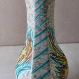 Ancien vase, zoomorphe décor poisson, de A. Borty, de Vallauris