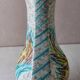 Old zoomorphic vase with fish decoration, by A. Borty, from Vallauris