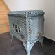 Antique enamelled cast iron stove "Faunus" – renovated