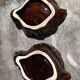 Pair of 60s-70s Vallauris Ceramic Empty Pockets in Shell Shape