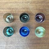 Coloured Space Age shot glasses by Gral, mid-century German, 1960s, set of 5.