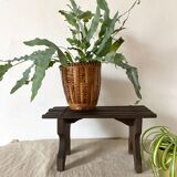 Wooden stool plant holder