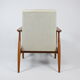 Vintage original armchair "Fox" designed by H. Lis 1970s, beige fabric, fully renovated