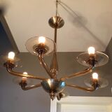 Blown glass chandelier