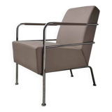 2 vintage nude leather "Cinema" easy chairs by Gunilla Allard for Lammhults | 1990s