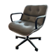 Fauteuil Executive Pollock en cuir gris par Knoll
