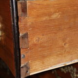 Curved chest of drawers Louis XV in blond walnut XVIII