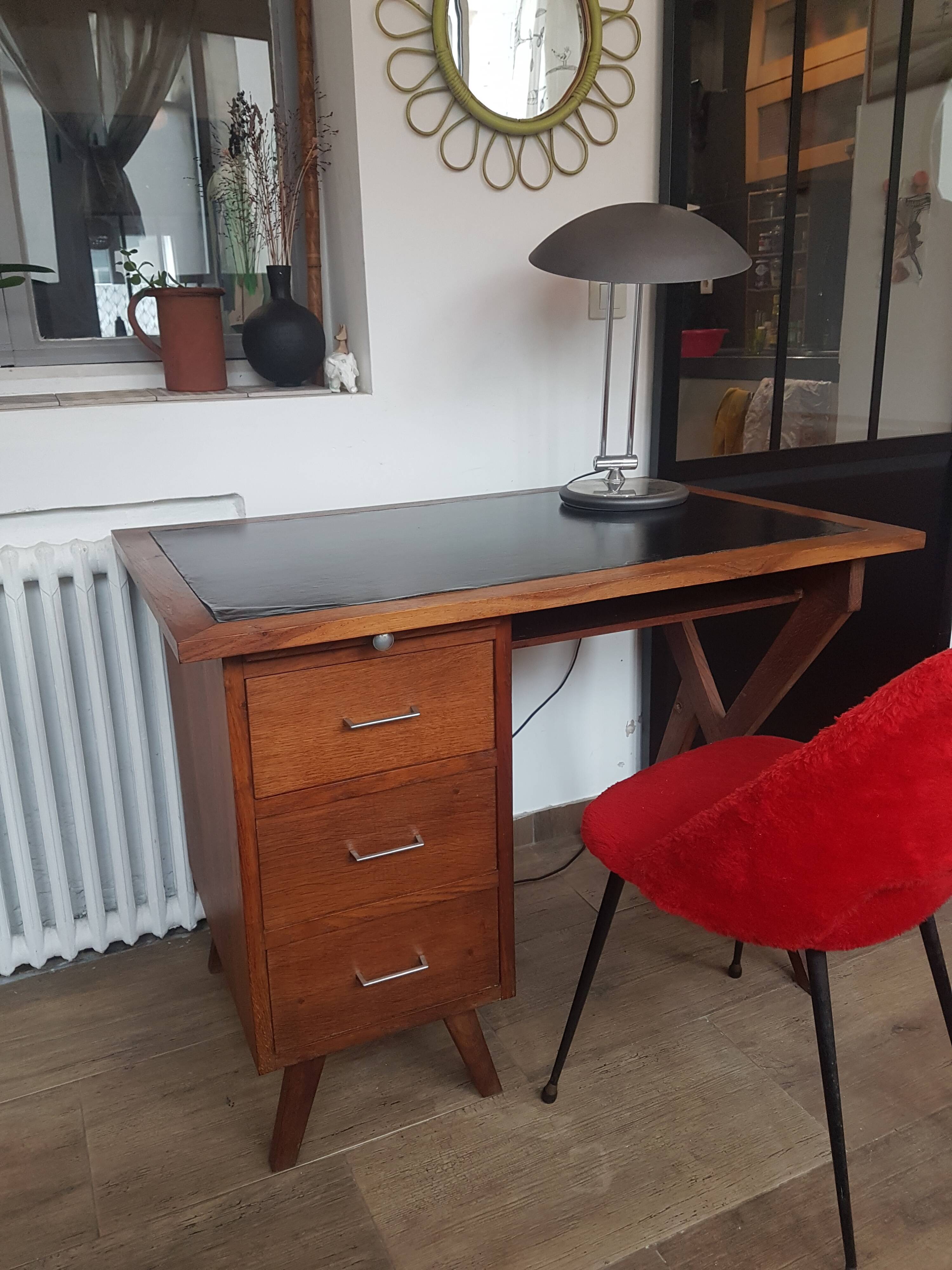 Bureau scandinave pieds compas