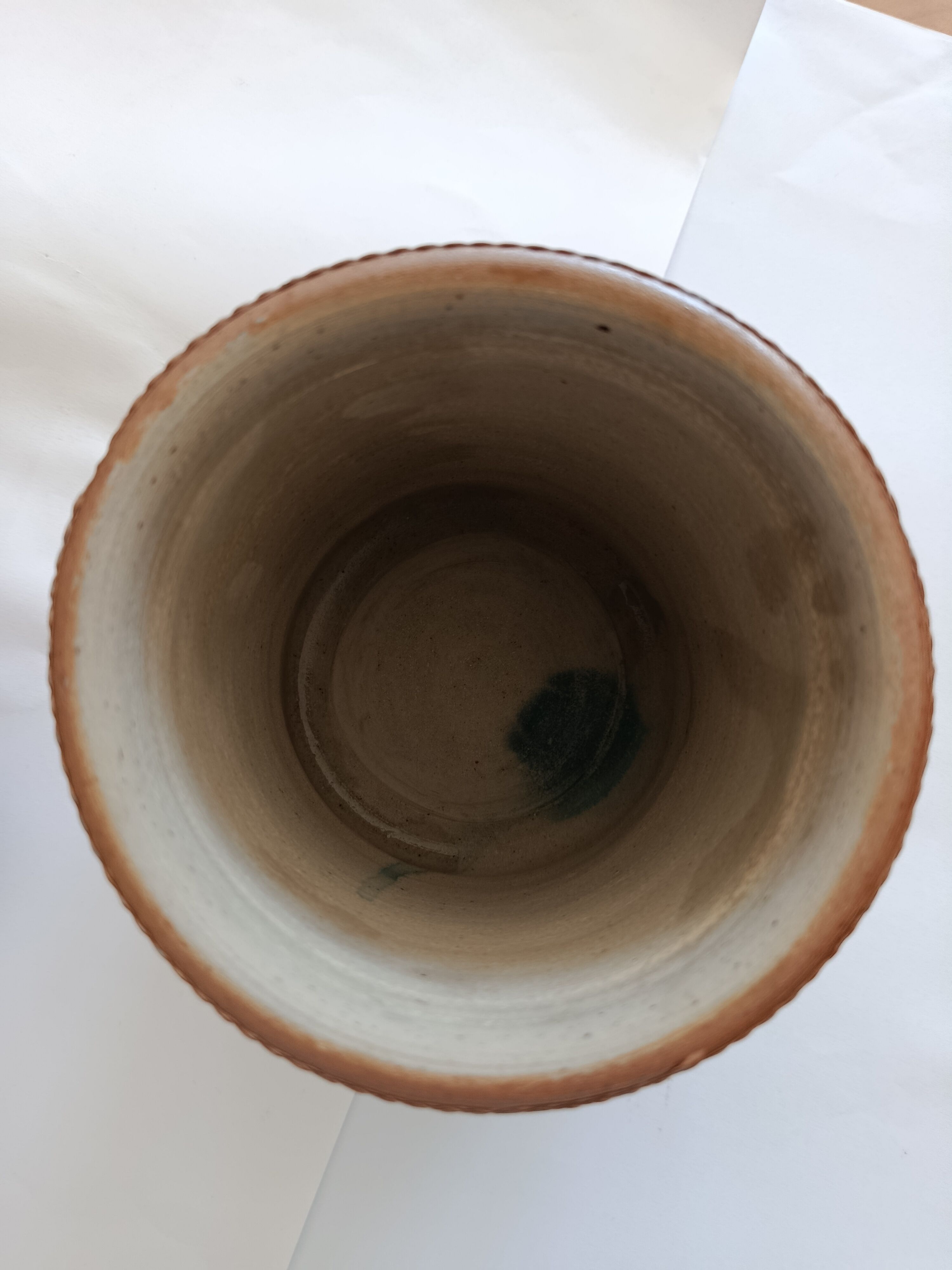 Pot à tabac en grès vernissé
