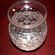 Bohemian crystal baluster vase - richly carved decoration engraved with clover