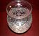 Bohemian crystal baluster vase - richly carved decoration engraved with clover