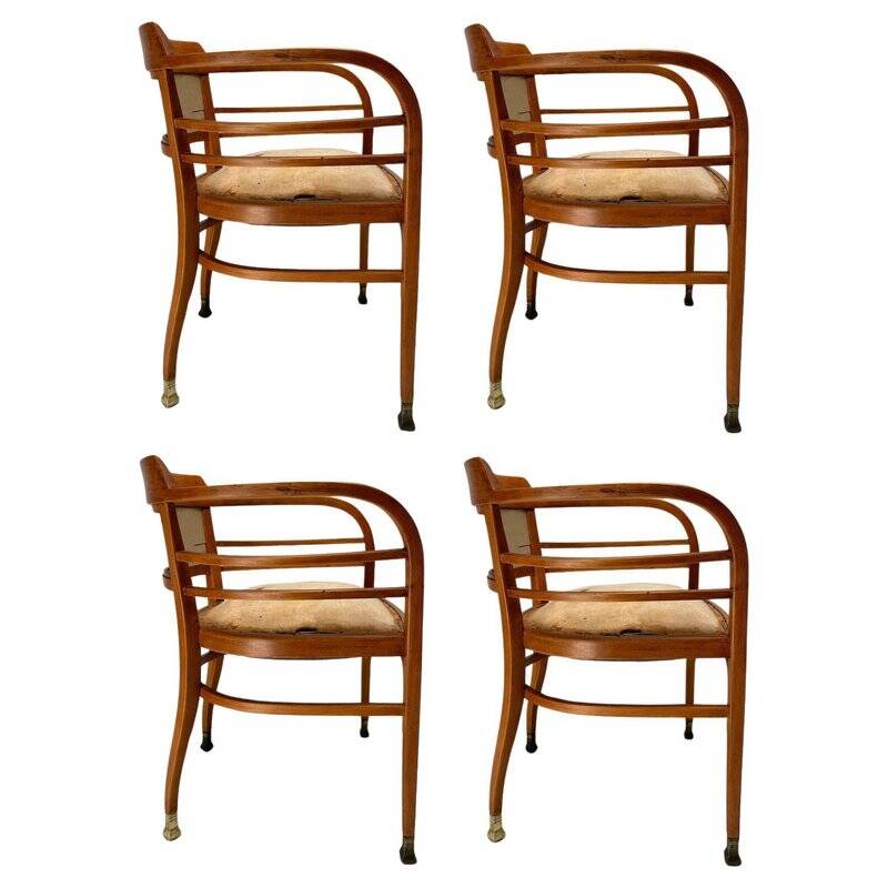 Armchairs by Josef Maria Olbrich for Thonet, Austria, 1910, Set of 4