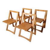 Designer folding wooden chairs