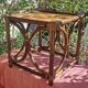 Glazed honey-colored bamboo coffee table Pier Import 1980