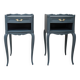 2 relooked cherry wood bedside tables