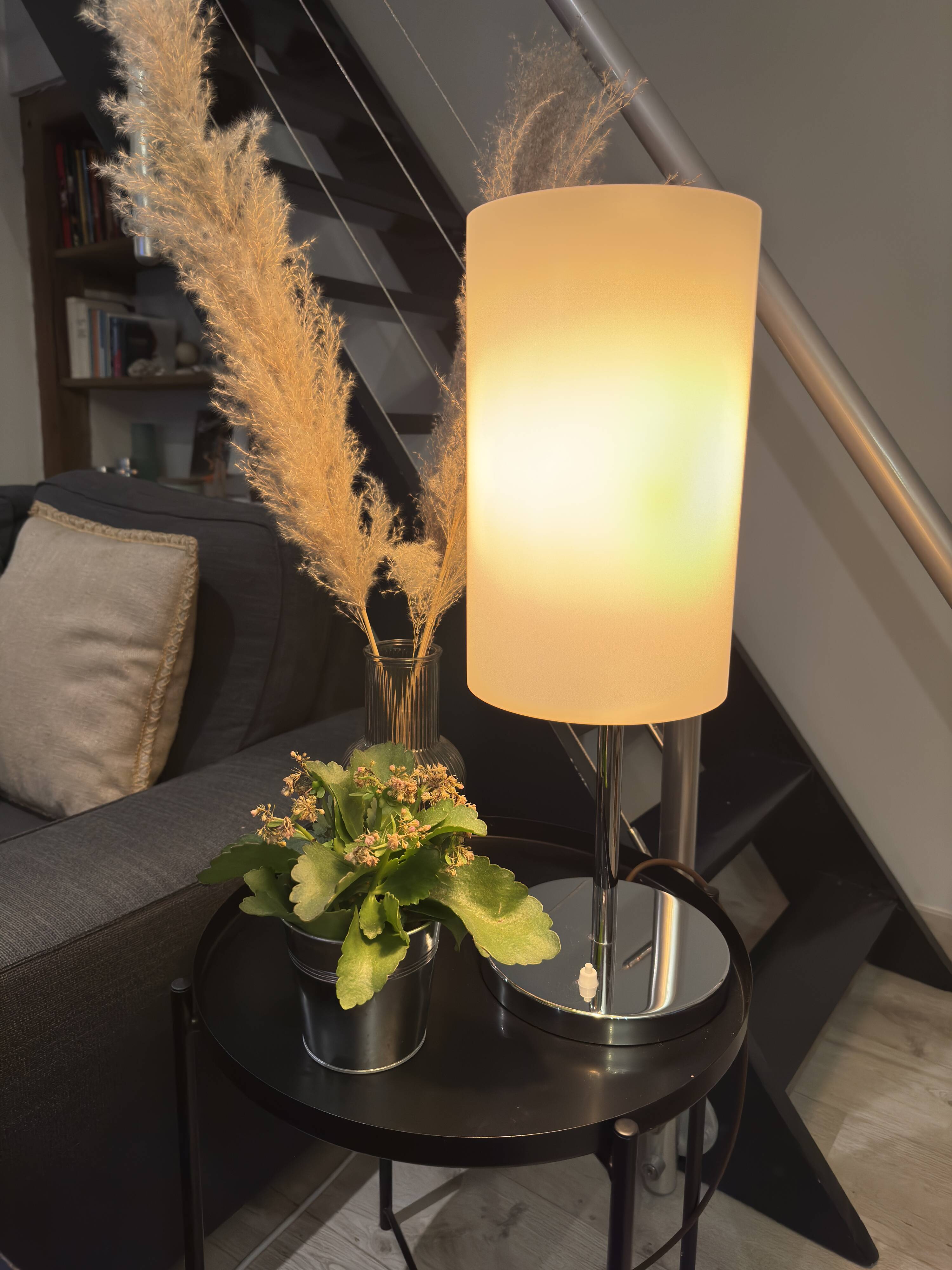 Pair of vintage chrome design lamps – MOOS Switzerland – Italian style