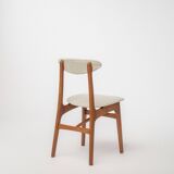 Chaise de salle à manger vintage du milieu du siècle par Rajmund Hałas, restaurée