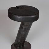 Solid wood sculptural side table, original contemporary design, logniture