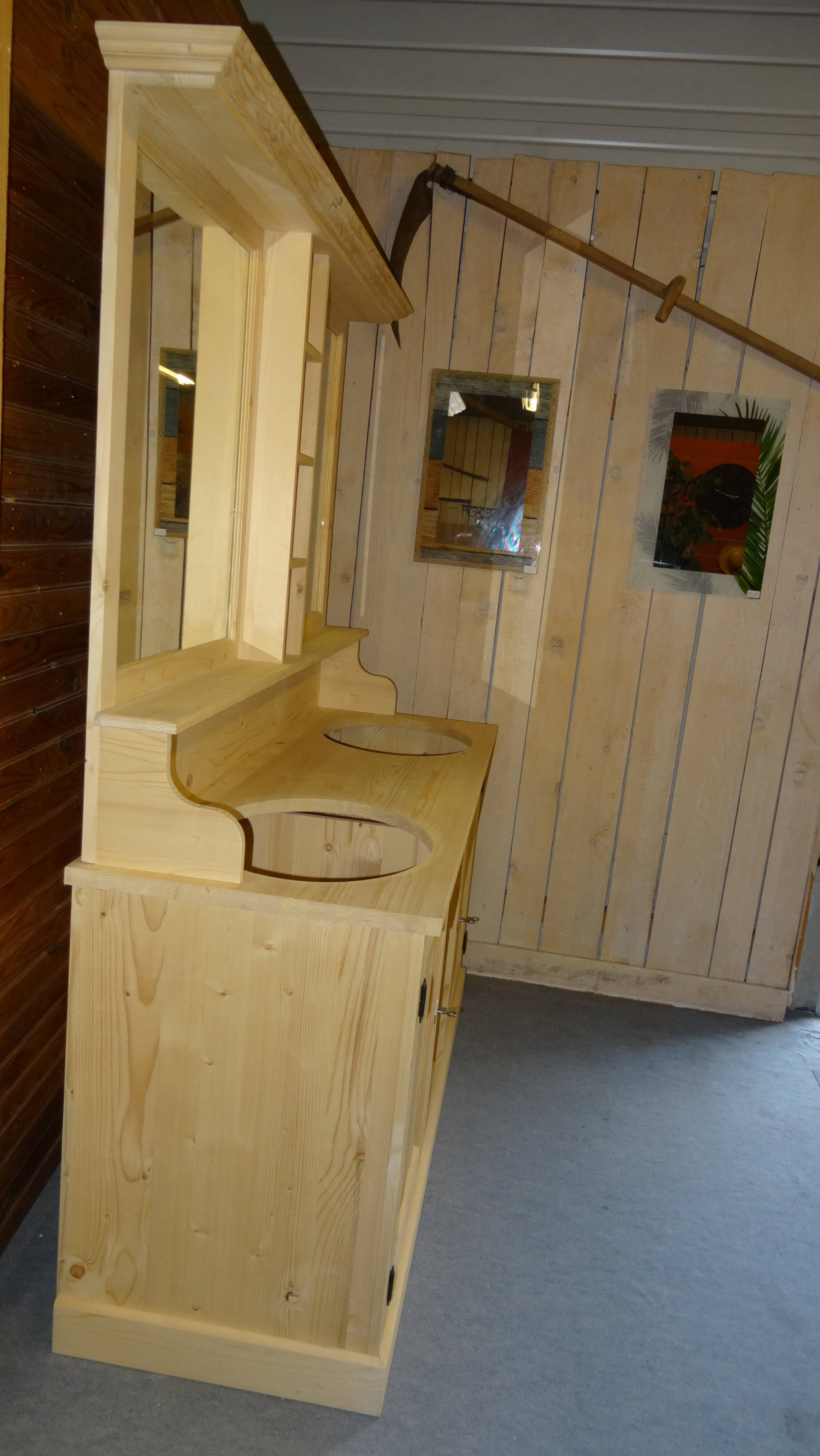 cabinet for 2 basins - 2 doors - mirror