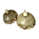 Pair of mother-of-pearl and brass lampshades