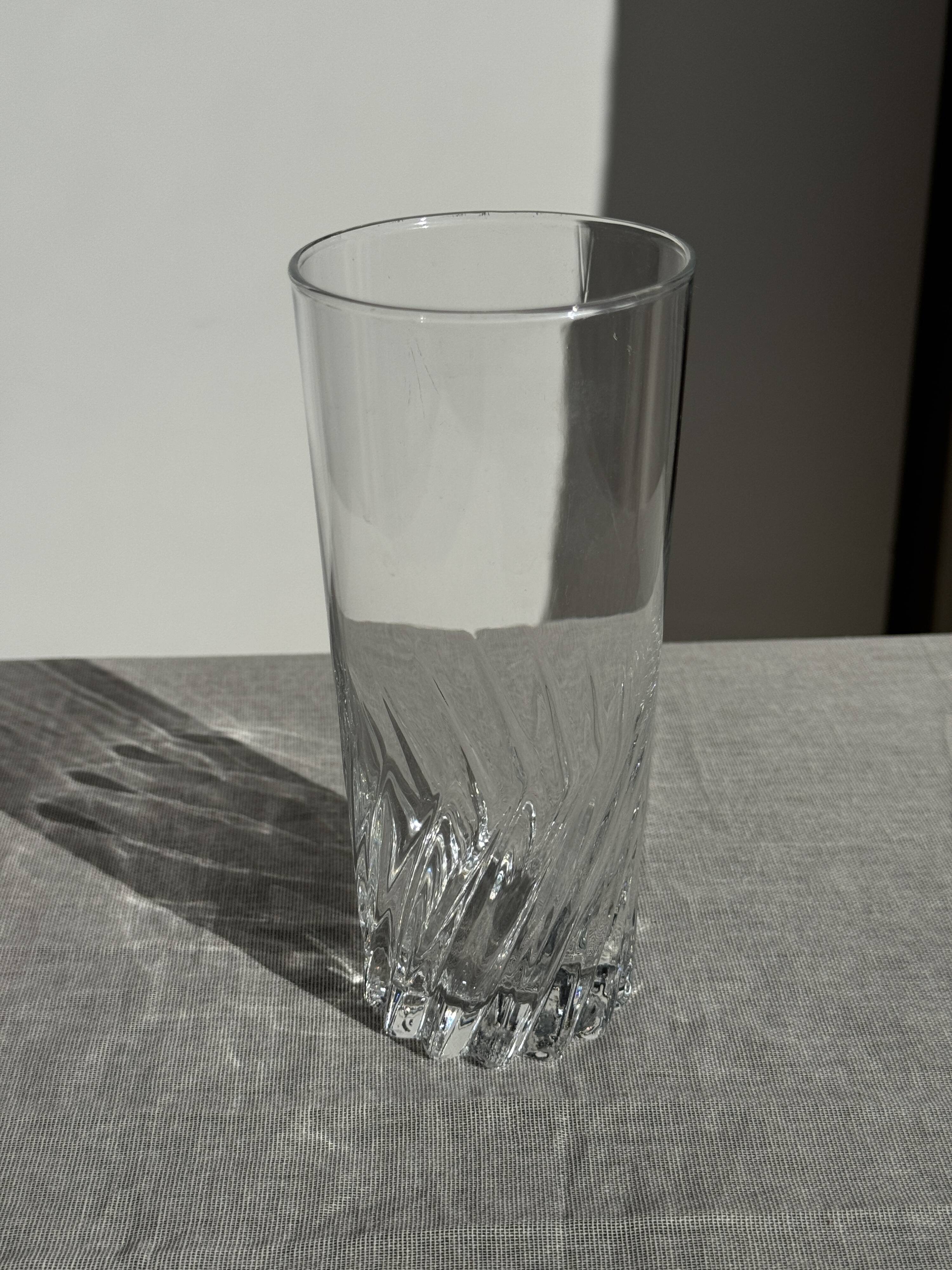 Set of 6 glass orangeade glasses H14.5 D7