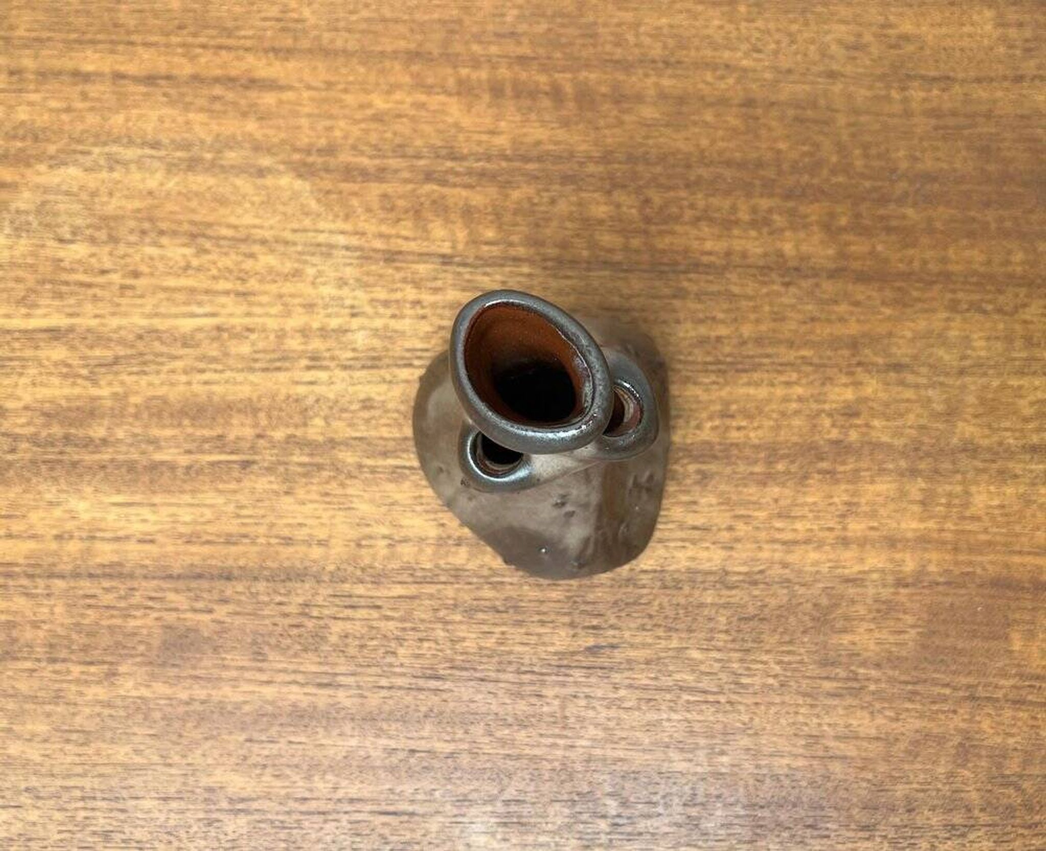 Organic studio pottery vase in mid-century style by Montanus & Remy, Germany, 1960s.