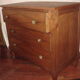 commode chêne du XIXème avec ornements bronze