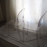 Pair of stackable chairs Victoria Ghost by Philippe Starck, Kartell