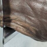 Sofa and 2 armchairs by Johan Bertil Ugggstrom 1970s chrome leather