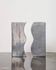 Pair of aluminium cast vases "Sea", 1970s