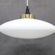 1970s UFO Glass Pendant Light, Czechoslovakia