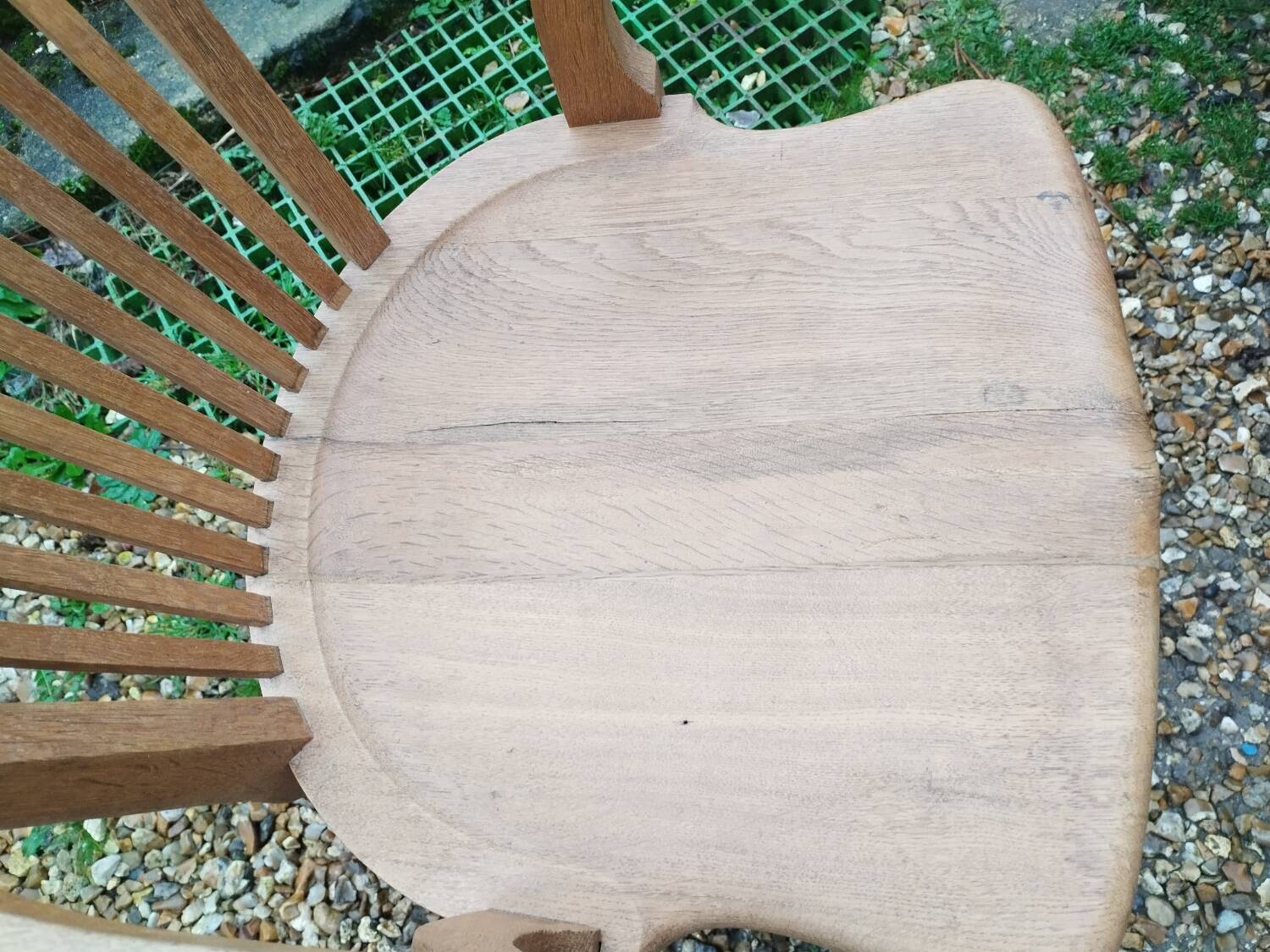 Old wooden desk chair