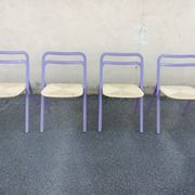 Set of 4 vintage Italian folding chairs by Giorgio Cattelan for Cidue, 1970s
