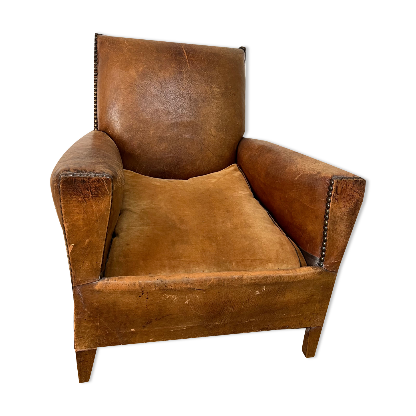 Leather club chair