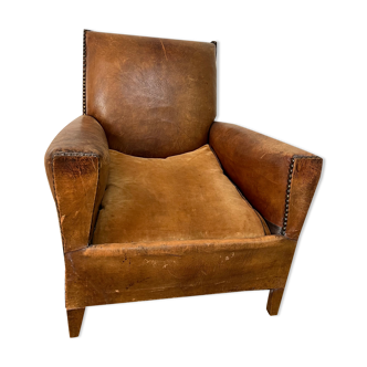 Fauteuil club en cuir