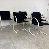 Postmodern cirkel dining chairs by Metaform, 1980s, Set of 6