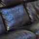 Vintage Scandinavian sofa in black leather