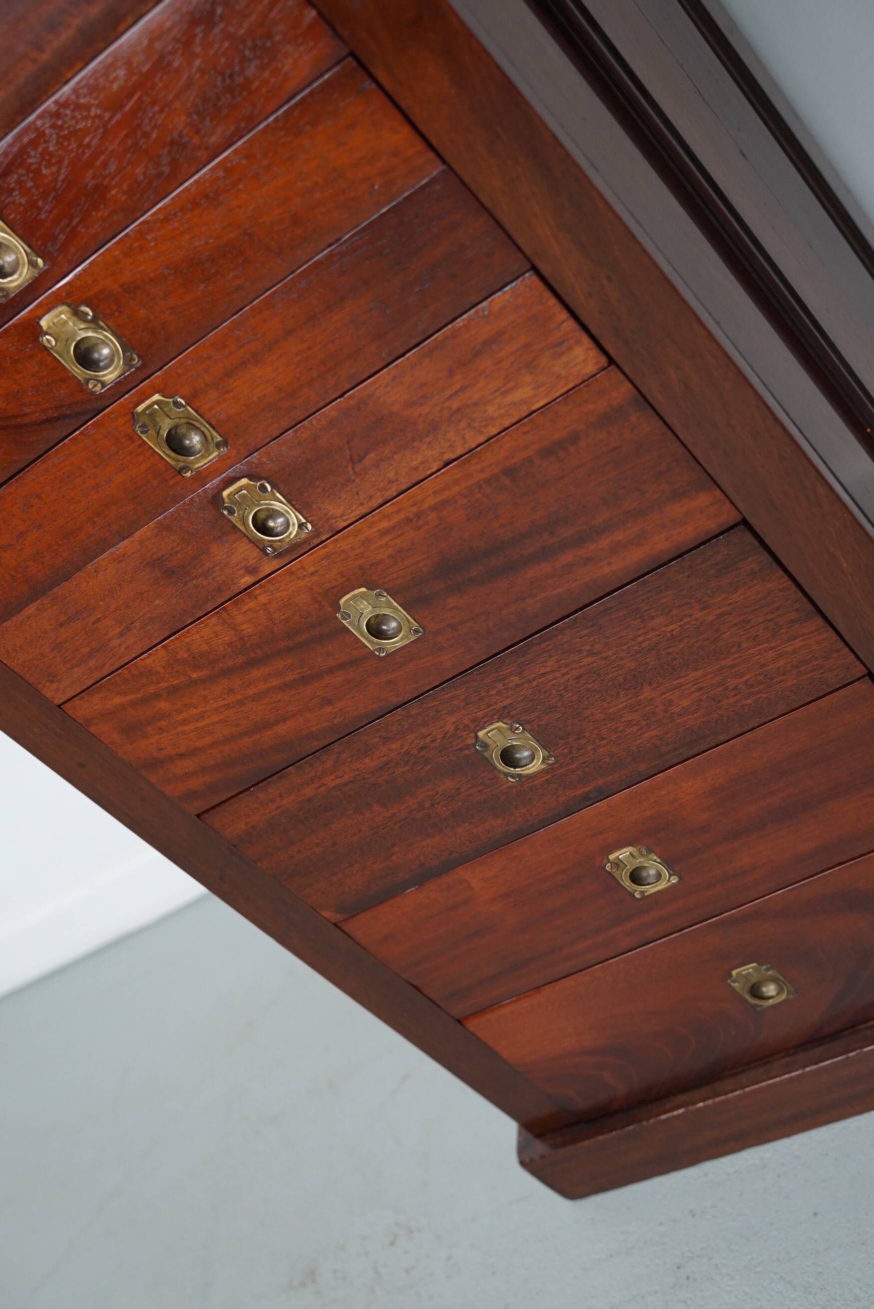 Antique English Mahogany Collectors Cabinet, 19th Century