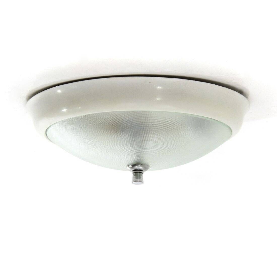 Moulded glass ceiling lamp, 1940s