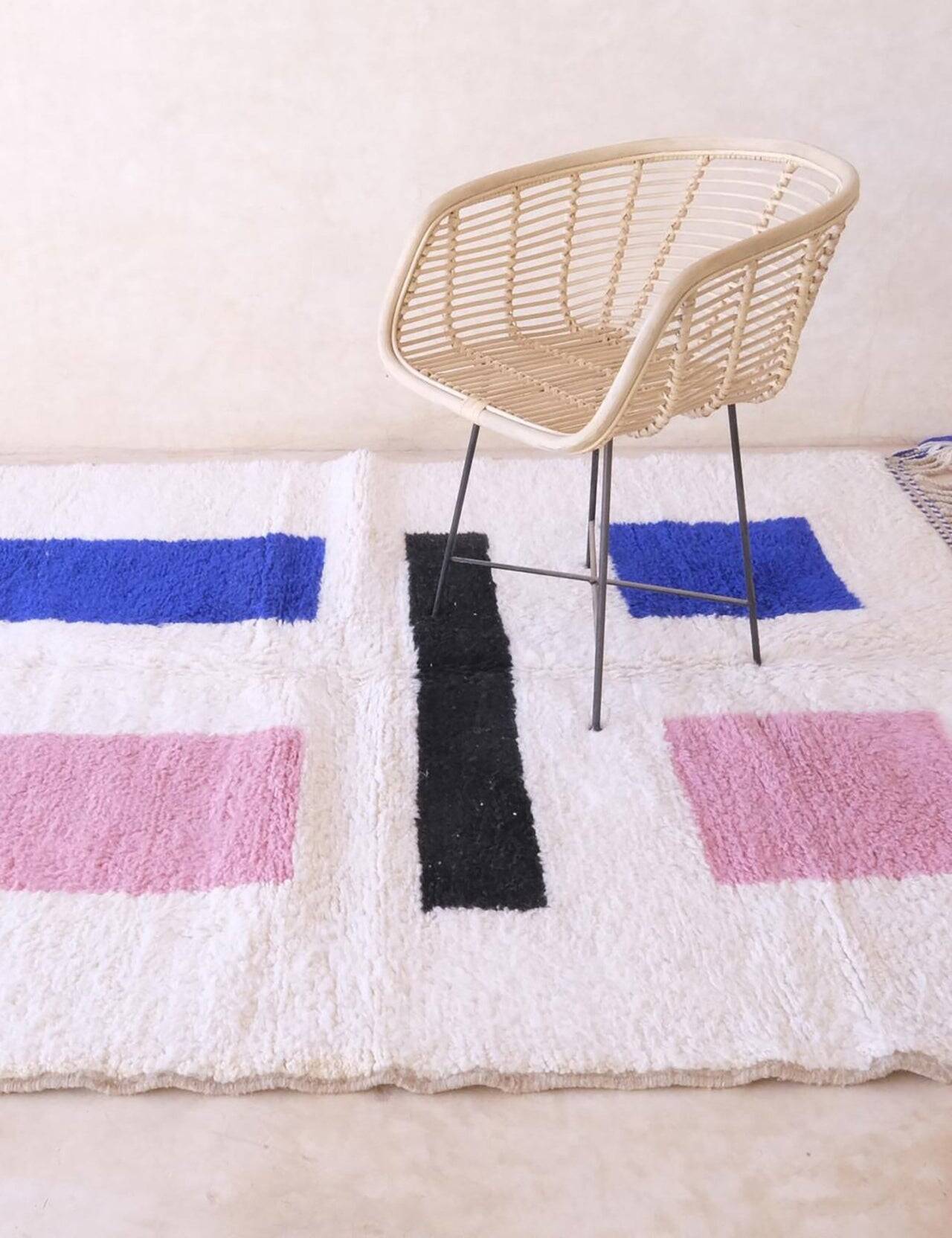 Tapis beni ouarin fait main traditionnelle 150 x 250 cm