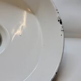 Pendant lamp industrial workshop lampshade in vintage black enameled metal