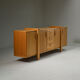 Large brustalist oak sideboard, Belgium.