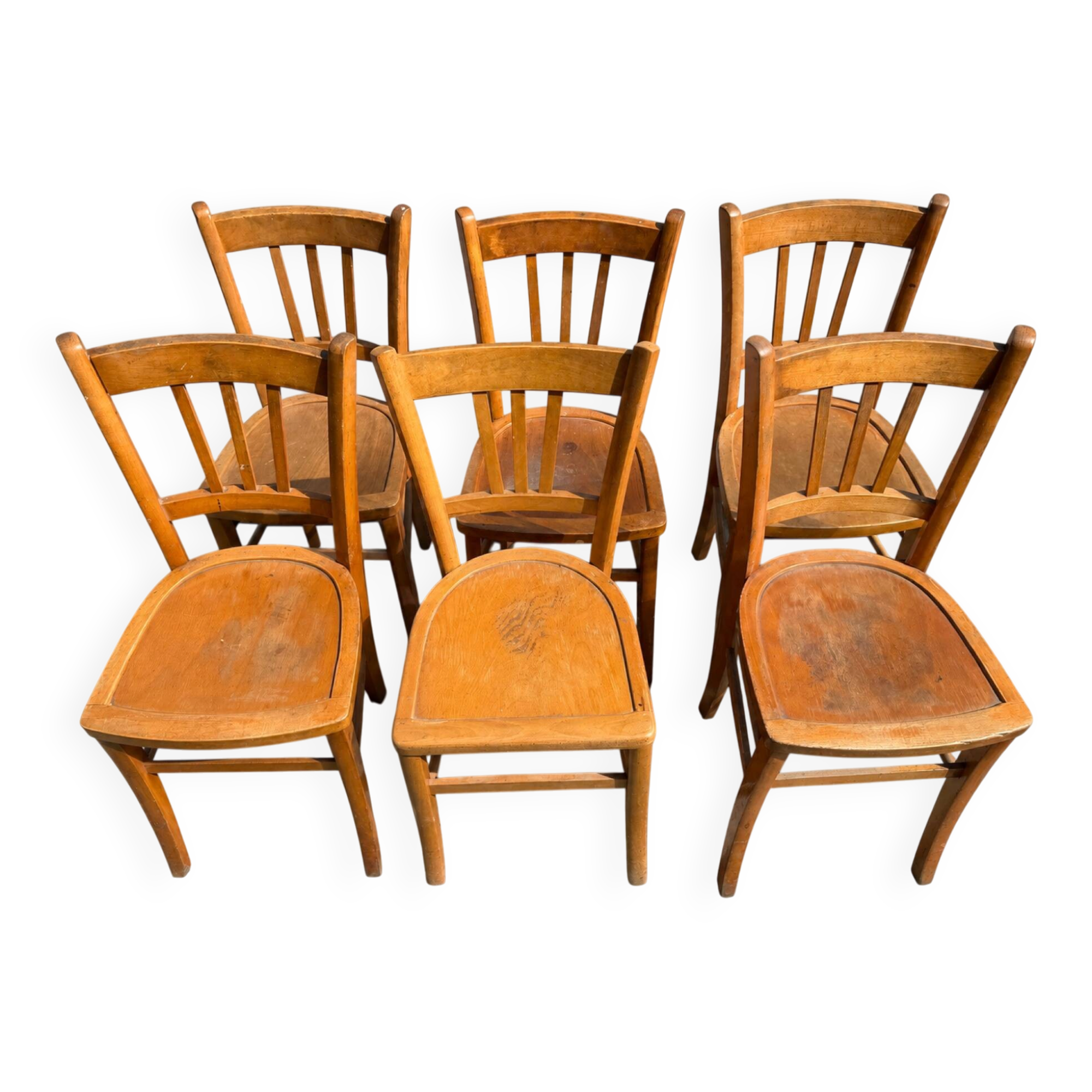 Set of 6 vintage Luterma bistro chairs