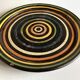 Dish XL table center in glazed terracotta ceramic 1950