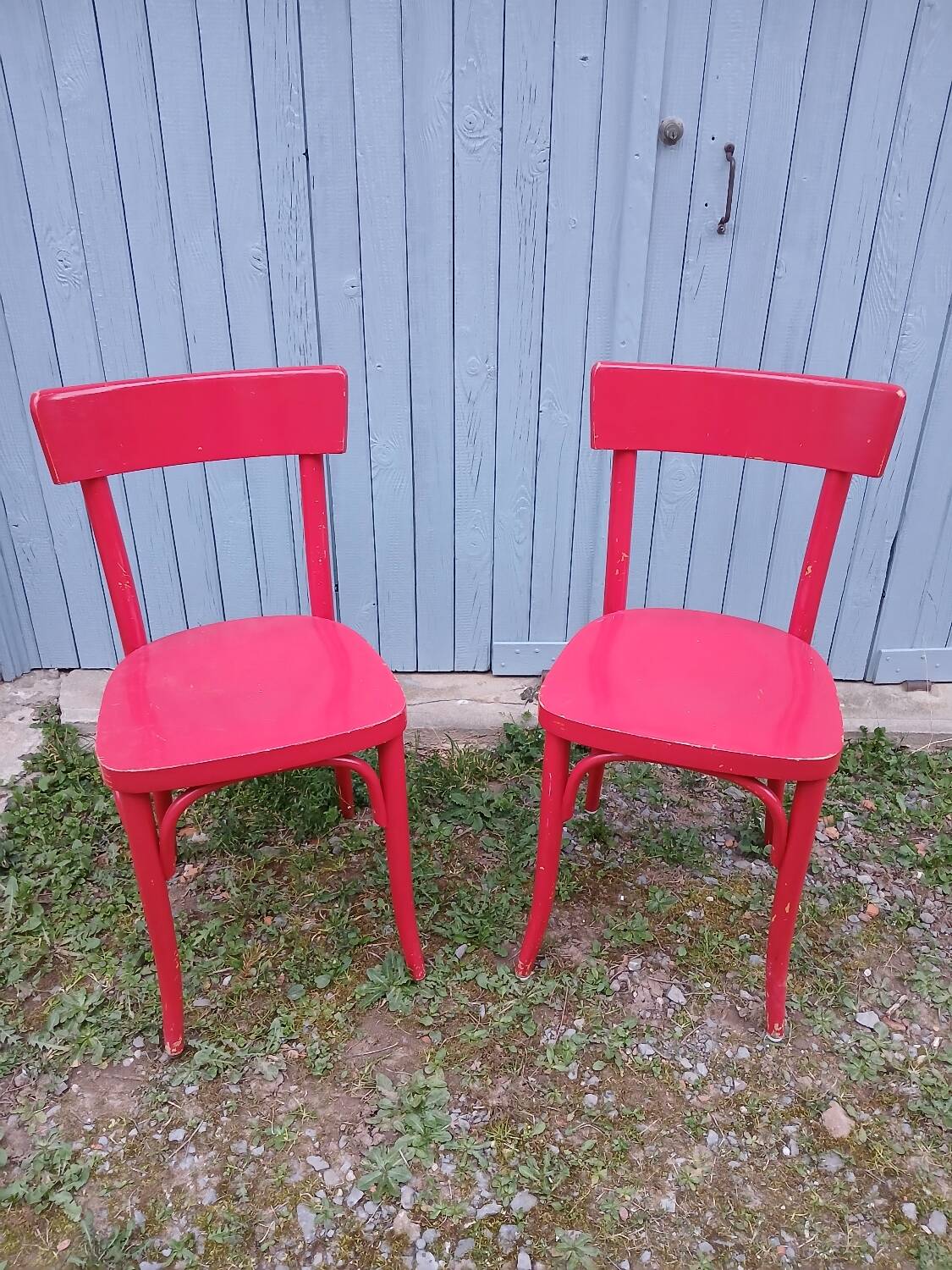 2 antique bistro chairs