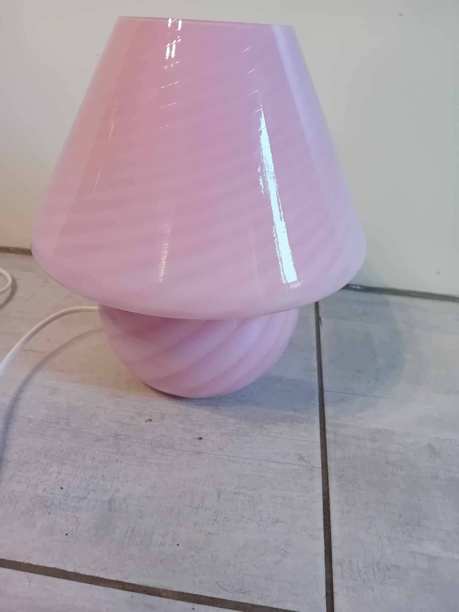 Pink mushroom lamp MURANO 70's