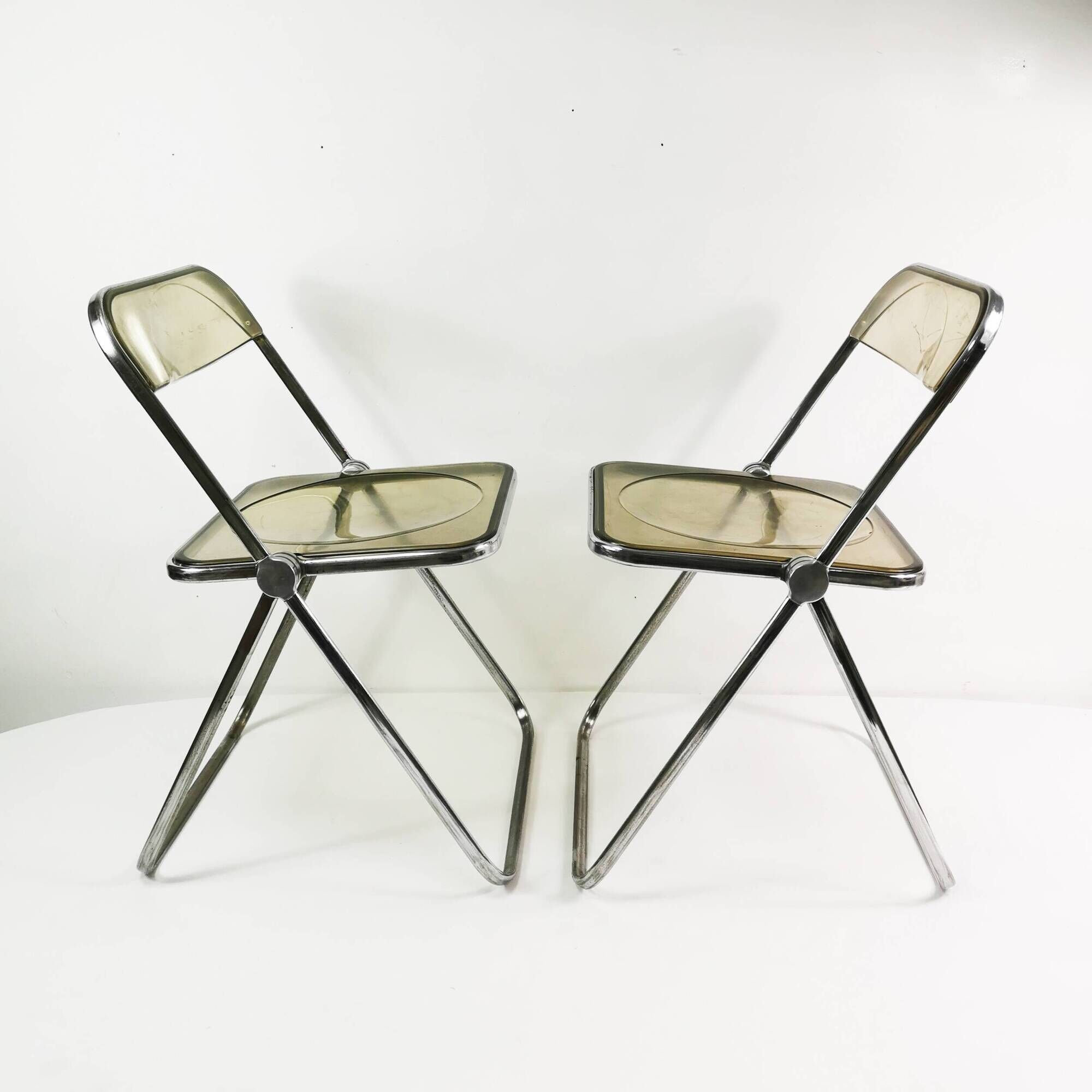 Pair of Plia chairs, Anonima Castelli, designed by Giancarlo Piretti, Italy