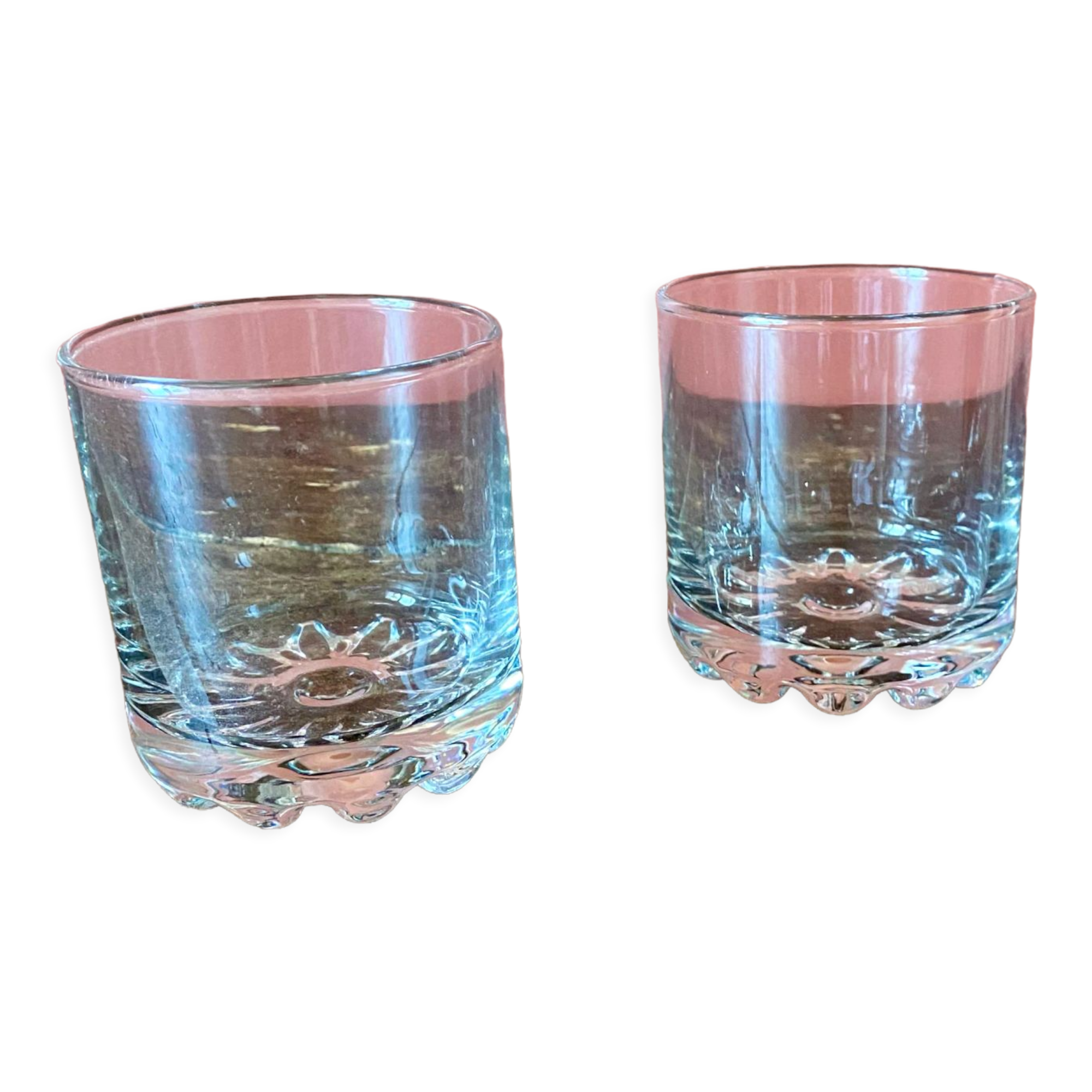 Marguerite vintage whisky glasses duo